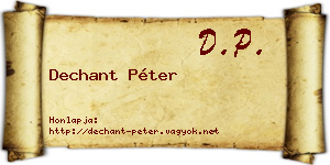 Dechant Péter névjegykártya
